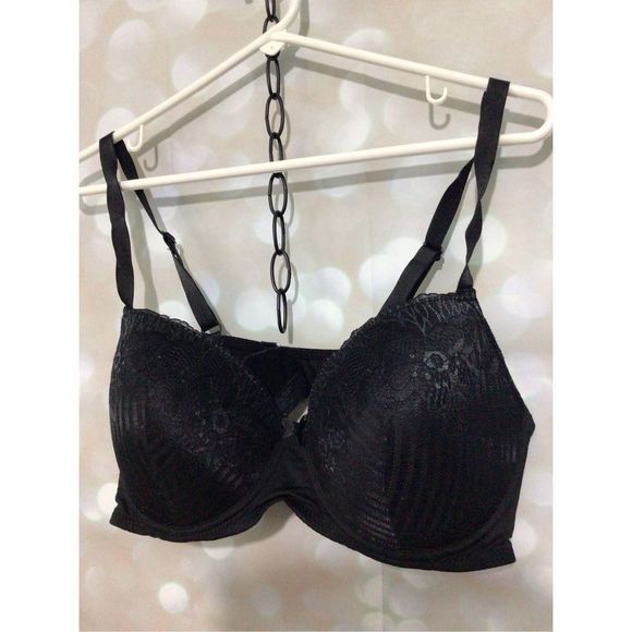 Renee Rolf’s Pure Beauty Black Lacy Molded Cup Underwire Bra Size 40 C 🫦 - Picture 10 of 12